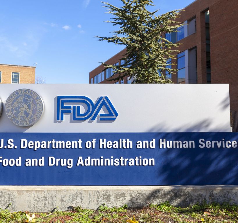 Silver Spring, MD, USA 11/10/2020: Exterior view of the headquarters of US Food and Drug Administration (FDA). This federal agency approves medications, vaccines and food additives for human use.